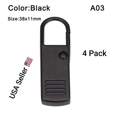 #ad 4 PCS Detachable Zipper Pull Replacement Zippers Pull Tabs Zipper Sliders Repair $4.99