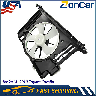 #ad ⭐⭐for 2014 2019 Toyota Corolla SE LE XSE Radiator Condenser Cooling Fan Assembly $56.04
