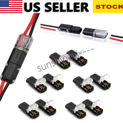 #ad 10 20 30 50 100 pcs Double Wire Plug in Connector with Locking Buckle US $7.99