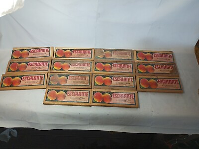 #ad Lot Of 14vOriginal Vintage Fruit Crate Box End Label Colorado Peaches G94 $63.70