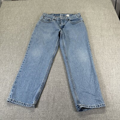 #ad VTG Levis 550 Jeans Mens 31x25 Blue Husky Relaxed Fit Denim Made USA Light Wash $38.88