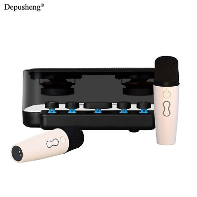 #ad Mini Bluetooth Speaker With Microphone Depusheng B6 For Family Karaoke Outdoor $56.27