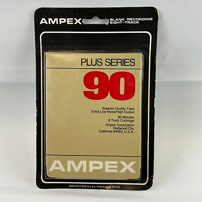 #ad AMPEX 8 TRACK Tape PLUS SERIES 90 Min BLANK 8 TRACK TAPE 1 SEALED $14.07