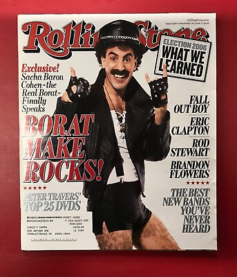 #ad Rolling Stone Magazine November 2006 #1014 Borat Make Rocks VINTAGE $10.00