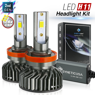 #ad H11 CSP LED Fog light bulbs 6000K White 2900lm Bulb Headlight Kit $29.00