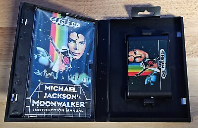 #ad #ad Michael Jackson#x27;s Moonwalker 16 Bit Game For Sega Genesis MD REPRODUCTION $25.00