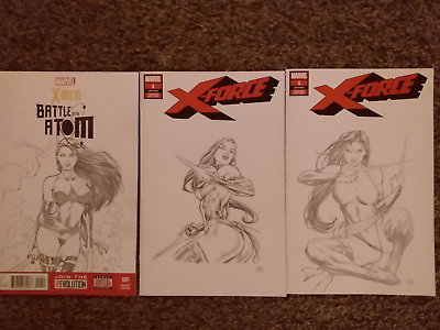 #ad LOT OF 3 PSYLOCKE X MEN ARTIST PROOF PRINTS OF ORIGINAL DRAWINGS BY CAMPBELL $29.77