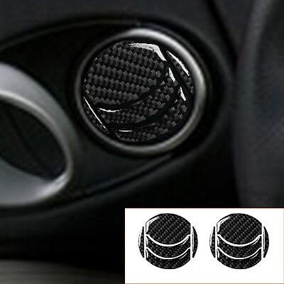 #ad Carbon Fiber Car Air Conditioner Vent Exhaust Sticker Cover For Nissan 370Z Z34 $16.91