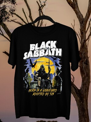 #ad Black Sabbath Graphic T Shirt Short Sleeve Cotton Black shirt cool shirt $22.99