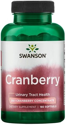 #ad Swanson Cranberry Concentrate Healthy Urinary Tract Kidney Function 180 Softgels $25.86