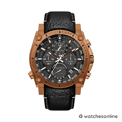 #ad New Men#x27;s Bulova Precisionist Distressed Bronze Watch 97B188 $675.00