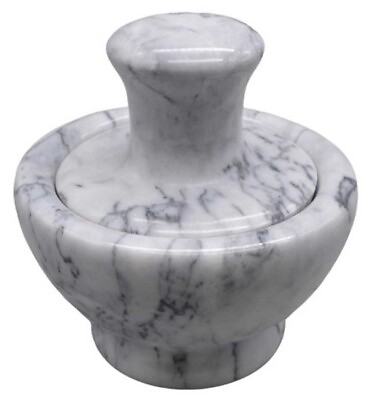 #ad Mortar Pestle Spice Herb Grinder Pill Natural Marble Stone $29.95
