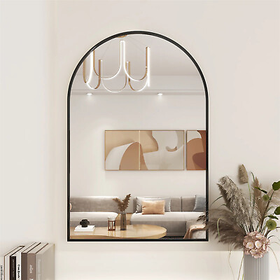 #ad Metal Bathroom Vanity Mirror Black Aluminum Alloy Framed for Remodel Home Decor $65.90