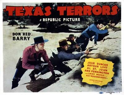 #ad Texas Terrors Lobby Card Don #x27;Red#x27; Barry 1940 Old Movie Photo AU $9.00