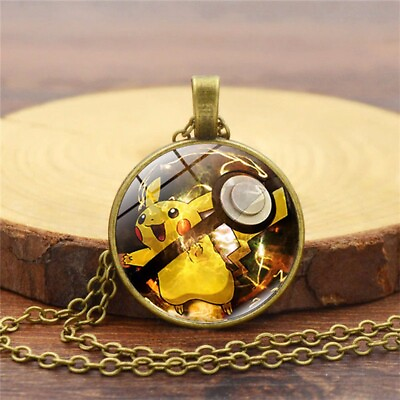 #ad Pokemon Bronze Necklace Pendant Jewellery Accessories Pikachu GBP 3.99