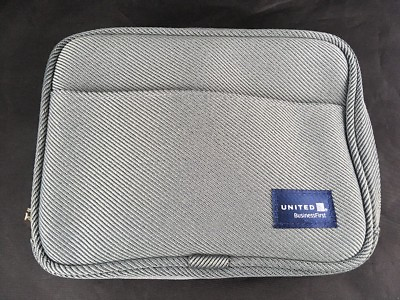 #ad United BusinessFirst Gray Amenity Case 7quot; Pouch Toiletry Bag United Airlines $10.00