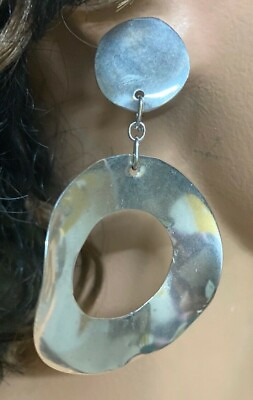 #ad silver earrings dangle pierced $25.00