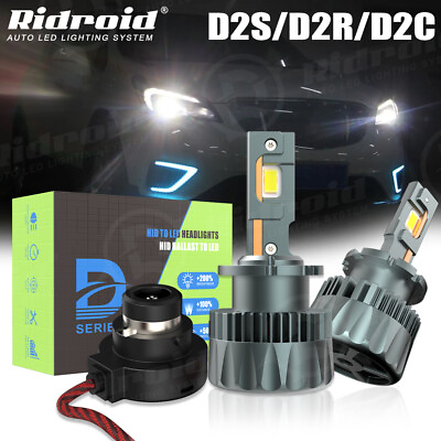 #ad 2x 80W D2S D2R LED Headlight Bulbs Replace HID Xenon Super White Conversion Kit $39.99