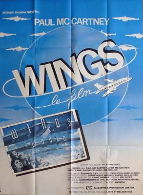 #ad WINGS THE FILM PAUL McCARTNEY PLANE ROCK ORIGINAL LARGE MOVIE POSTER $159.99