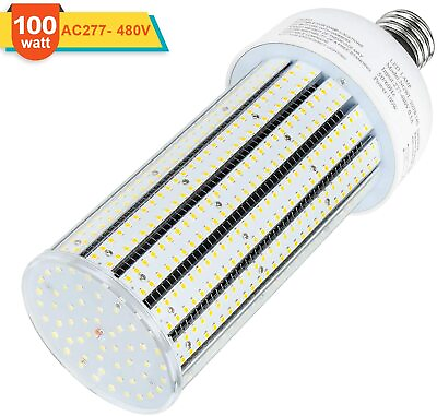 #ad 480V 100Watt LED Garage Corn 400W HPS MH Warehouse Highbay Bulb Light E39 6000K $59.76