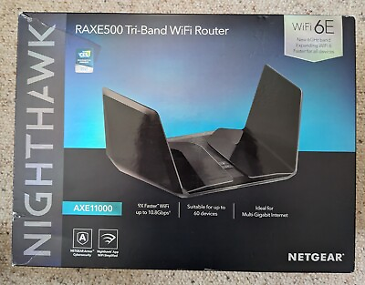 #ad NETGEAR Nighthawk RAXE500 Tri Band WiFi 6E Router FREE Shipping $249.99