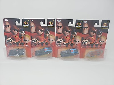 #ad Jakks Incredibles 2 Diecast Cars The Complete Set Of Four New Sealed $33.99