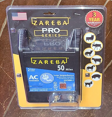 #ad ZAREBA Pro Series 50 Miles Low Impedance Electric Fence Controller #EAC50M Z $159.99