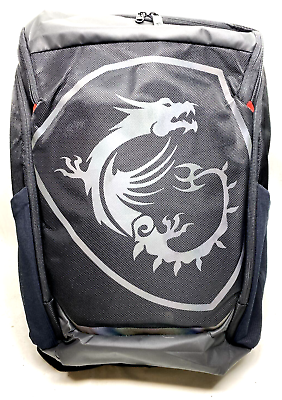 #ad MSI Gaming Backpack Black polyester Pack Carry Bag TITIANBP 15.6quot; 17.3quot; Open Box $59.99