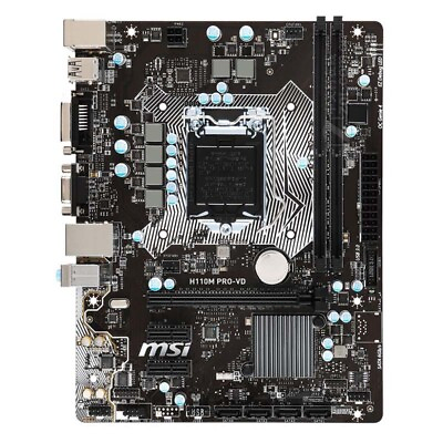 For MSI H110M PRO VD Intel LGA 1151 DDR4 32GB ATX Motherboard Tested $113.26