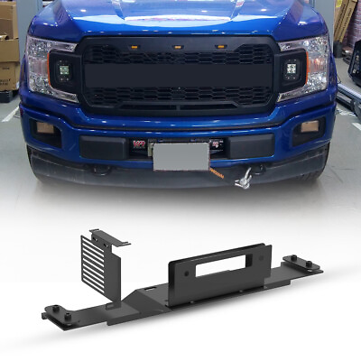 #ad New Upgrade Hidden Winch Plate Front Bumper Accessories For 2018 2020 Ford F 150 $139.99
