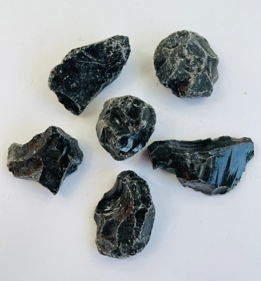 #ad 1 x Raw Black Obsidian Natural Crystal RW09 AU $2.50