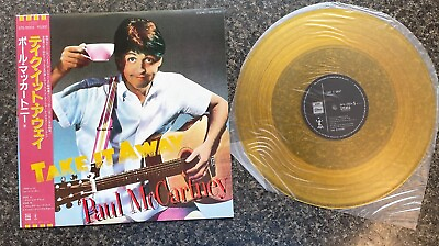 #ad Paul McCartney Take It Away Gold Vinyl 12 Inch Single Japanese Pressing $15.97