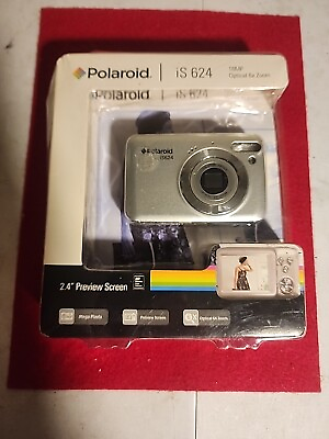 #ad New Sealed Polaroid iS 624 Silver 16MP Optical 6X Zoom Digital Photo Camera $64.95