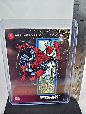 #ad Vintage 1992 Impel Marvel Superheros Trading Card Prototype Spiderman #1 $17.98