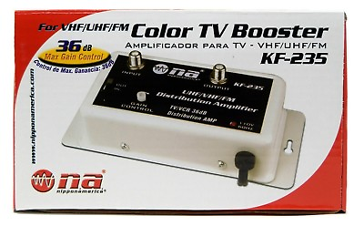 #ad 36 DB Cable Antenna Color TV Booster Signal Amplifier VHF UHF FM HDTV $23.99