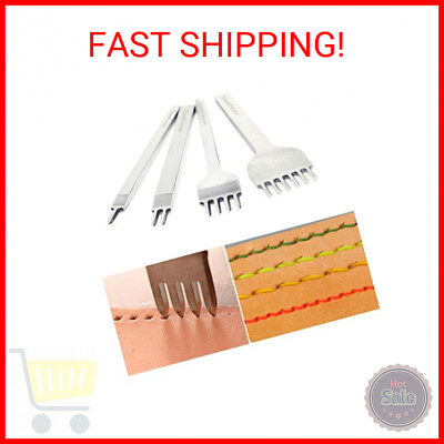 #ad Leather Craft Hole Punches 1246 Prong Lacing Stitching Punch Craft Kits 4mm $12.09