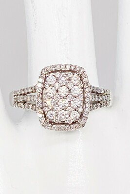 #ad Designer $5000 2ct SI2 H Natural Diamond 14k White Gold HALO Wedding Ring 5.5g $888.00