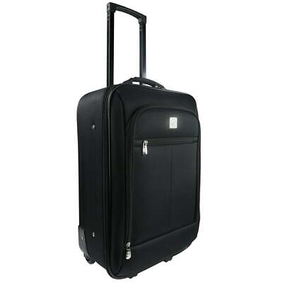 #ad Carry On Luggage 18quot; Softshell Lightweight Suitcase with Wheels Black $27.88