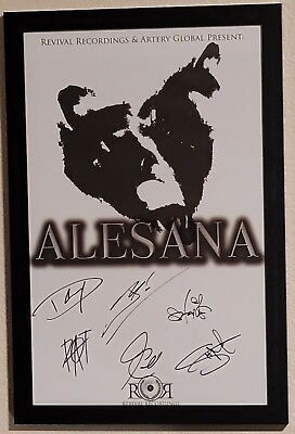 #ad Alesana Autographed Signed and Framed Poster Whole Band $149.99