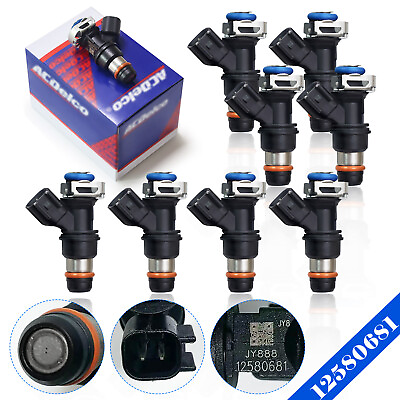 #ad 8Pcs Fuel Injector 12580681 For 04 10 Chevy GMC 4.8 5.3 6.0 6.2 217 1621 $42.99