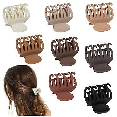 #ad 8PCS Claw Clips for Thin Hair Women 1.6quot; Small Claw Clips Matte Medium Hair Cla $14.58