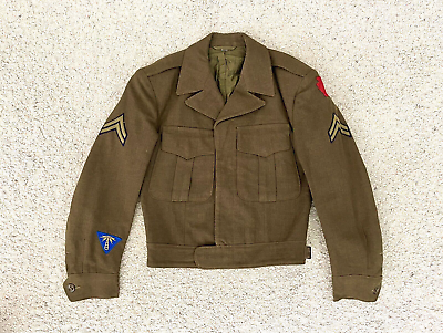 #ad US Army Eisenhower Ike Jacket Wool 28th Infantry Division Keystone BEAUTIFUL $79.99