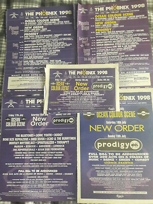 #ad PHOENIX FESTIVAL 1998 orig advert prodigy new order ocean colour scene dodgy * GBP 2.50