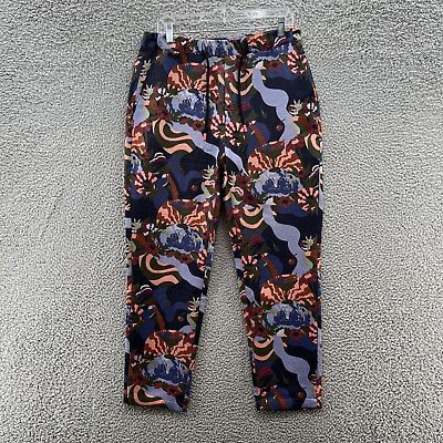 #ad Scotch Soda Pants Mens Medium Blue Colorful Fave Floral Jaquard Pull On Casual $41.90