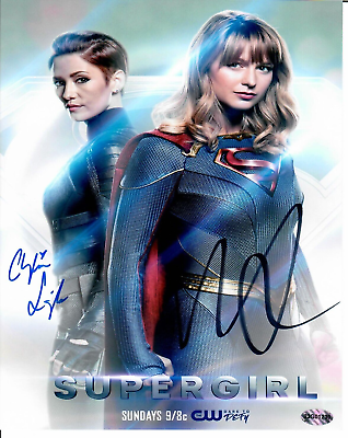 #ad Melissa Benoist Chyler Leigh Supergirl Signed 8 x 10 Photo COA TTM Seal 23G01230 $90.00