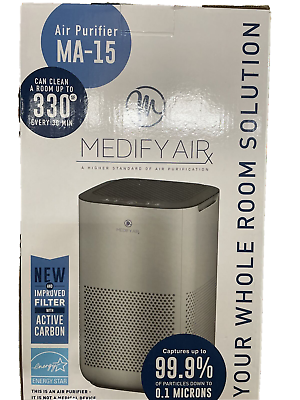 #ad Medify Air MA 15 AIR PURIFIER with HEPA H 13 Filter Silver $49.00