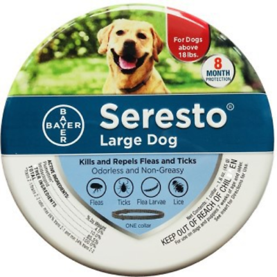 #ad New For Seresto Flea and Tick Collar for Large Dogs Over 18 lbs Pet Collars $16.07