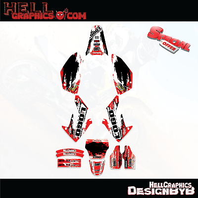 #ad PaintStain Graphics Kit fit 04 05 Honda Crf250R CRF 250 250R Shroud Decals $68.92