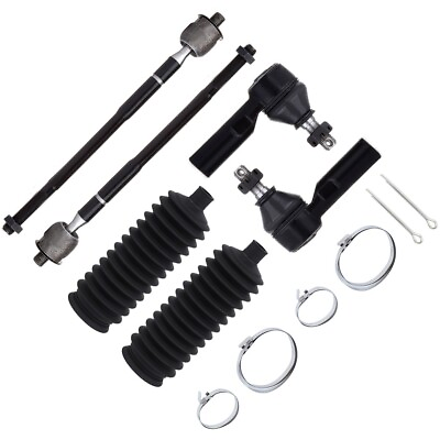 #ad 6pcs Inner amp; Outer Tie Rod End Rack and Pinion Bellow For 96 02 Toyota Corolla $42.98
