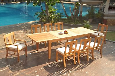 #ad DSOS A Grade Teak 9pc Dining Set 122quot; Caranas Rectangle Table 8 Chair Outdoor $3883.66